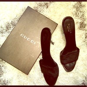 Gucci slip on stilettos